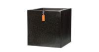 Capi lux terrazzo plantenbak 20x20x20 cm zwart - thumbnail