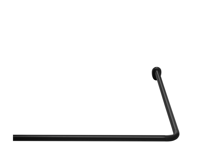 Ridder Stang voor douchegordijn 90 x 90 cm (Zwart) - thumbnail