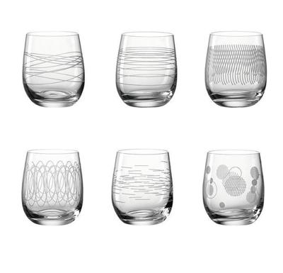Leonardo Casella Waterglas met print 0,36 l, per 6 Leonardo Casella Waterglas met print 0,36 l, per 6