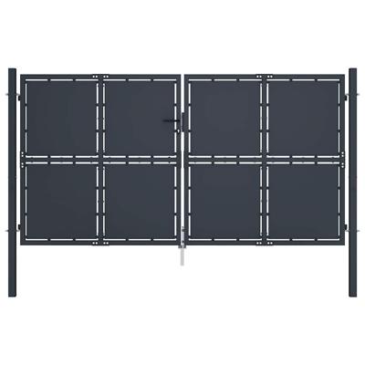Tuinpoort staal 300x200 cm antraciet