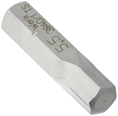 Wera 3840/1 TS Bits Zeskant, RVS, Hex-Plus, 5.5 x 25 mm - 1 stuk(s) - 05071077001 Wera 3840/1 TS Bits Zeskant, RVS, Hex-Plus, 5.5 x 25 mm - 1 stuk(s) - 05071077001