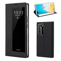 Voor Huawei P40 Pro ViLi DMX-54 Schokbestendige TPU + PU Leather View Window Magnetic Attraction Horizontale Flip Beschermhoes met kaartslots & houder - thumbnail