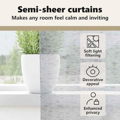 VidaXL Voile gordijn 2 pcs donkergrijs 140 x 140 cm polyester