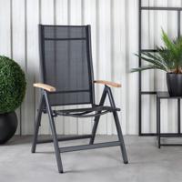 Nohr Verstelbare Tuinstoel 'Taysha' kleur Zwart - thumbnail