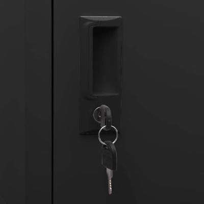Lockerkast 38x45x180 cm staal zwart