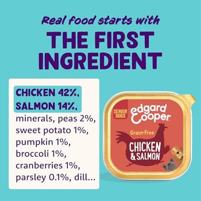 Edgard & Cooper Kip & Zalm Senior hond natvoer kuipjes 11 x 150gr