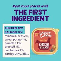 Edgard & Cooper Kip & Zalm Senior hond natvoer kuipjes 11 x 150gr - thumbnail