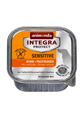 animonda INTEGRA PROTECT Sensitive kip + pastinaak (11 x 150 g), hondenvoer voor diervoederallergie, gevoelig hondenvoer voor allergische honden, nat voer voor honden zonder granen