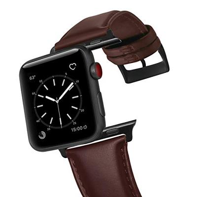 Luxe Echt Lederen bandje - Bruin - Geschikt voor Apple Watch 44mm / 45mm / 46mm / 49mm Luxe Echt Lederen bandje - Bruin - Geschikt voor Apple Watch 44mm / 45mm / 46mm / 49mm