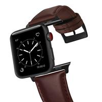Luxe Echt Lederen bandje - Bruin - Geschikt voor Apple Watch 44mm / 45mm / 46mm / 49mm - thumbnail