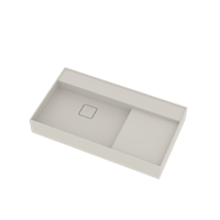 Opbouw Waskom Ideavit Solidbliss 80x45x12 cm Solid Surface Mat Wit - thumbnail