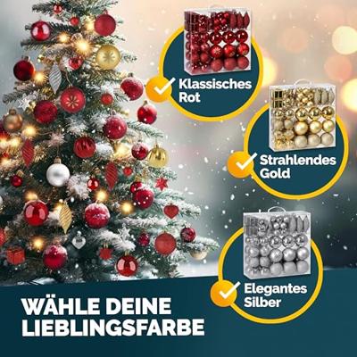 Kerstboom decoraties - Set van 103 - zilverkleurig