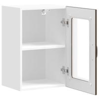 Keukenbovenkast met glazen deur Lucca bruin eikenkleur - thumbnail