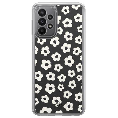 Samsung Galaxy A23 hybride hoesje - Retro bloempjes Samsung Galaxy A23 hybride hoesje - Retro bloempjes