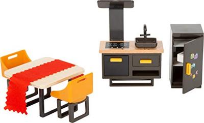 Small Foot houten poppenhuis meubeltjes modern set, 31dlg. - thumbnail