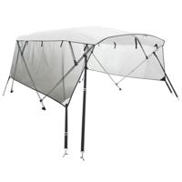 VidaXL Biminitop 4 bogen met mesh zijwanden 243x(200-213)x137 cm - thumbnail