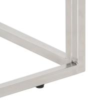 Salontafel roestvrijstaal en gehard glas zilverkleurig - thumbnail
