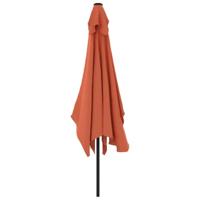 Parasol met metalen paal 300x200 cm terracotta - thumbnail