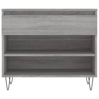 Schoenenkast 70x36x60 cm bewerkt hout sonoma grijs - thumbnail