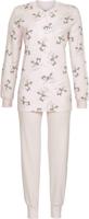 Warme katoenen doorknooppyjama roze - thumbnail
