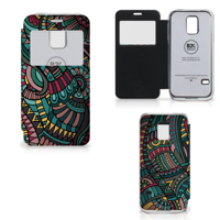 Samsung Galaxy S5 Mini Telefoon Hoesje Aztec - thumbnail
