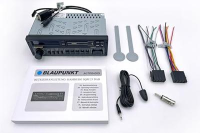 Blaupunkt Hamburg SQM 23 DAB Autoradio enkel DIN DAB+ tuner, Retrodesign, Aansluiting voor stuurbediening, Bluetooth handsfree Blaupunkt Hamburg SQM 23 DAB Autoradio enkel DIN DAB+ tuner, Retrodesign, Aansluiting voor stuurbediening, Bluetooth handsfree