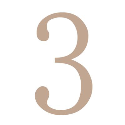 Vaessen Creative • houten cijfer "3" 9cmx3mm