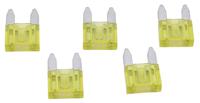 Coming Soon Dresselhaus "mini" zekering platte stekker flat fuse mini 20a yellow / 5 pcs. - thumbnail