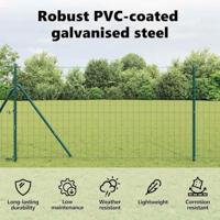 VidaXL Euro hek groen 1 x 10 m pvc-gecoat ijzer - thumbnail