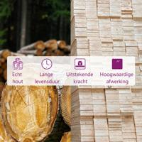 Bedframe massief hout wit 120x190 cm - thumbnail