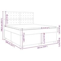Boxspring met matras fluweel zwart 180x200 cm - thumbnail