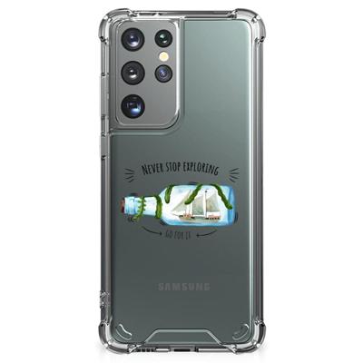 Samsung Galaxy S21 Ultra Stevig | Bumper Hoesje | Boho Bottle