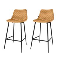 Barstoel 1set/2 Lynn caramel 96cm - thumbnail