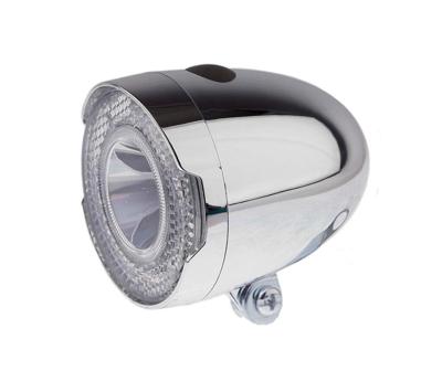 IKZI light koplamp retro jr batterij chroom wp