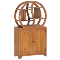 VidaXL Kast met yin yang schap 70x30x130 cm massief teakhout - thumbnail