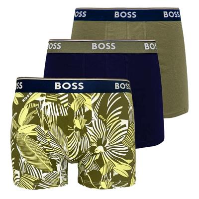 Boss Power boxershorts 3-pack blauw-groen