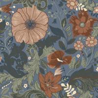 Dutch Wallcoverings Angas - Victoria Blue - Blauw - thumbnail