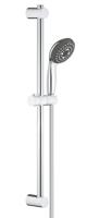 GROHE Vitalo Start 100 glijstangset - 60cm - ronde handdouche - 3 straalsoorten - gladde doucheslang - chroom/zwart 26032000 - thumbnail