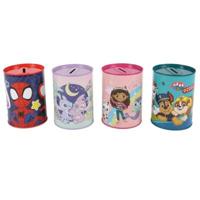 Licentie spaarblik 10,5 cm 4 assorti | 12 stuks - thumbnail