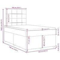 Boxspring met matras stof taupe 120x190 cm - thumbnail