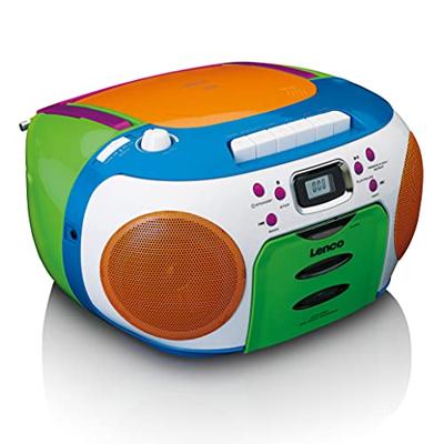 Lenco Draagbare radio met CD en cassette Kids Multi Colour - SCD-971 Lenco Draagbare radio met CD en cassette Kids Multi Colour - SCD-971