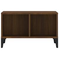 Salontafel 60x50x36,5 cm bewerkt hout bruineikenkleurig - thumbnail