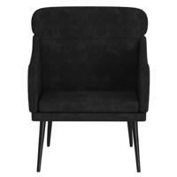 Fauteuil 63x76x80 cm fluweel zwart - thumbnail