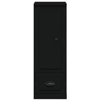 Hoge kast 36x35,5x103,5 cm bewerkt hout zwart - thumbnail