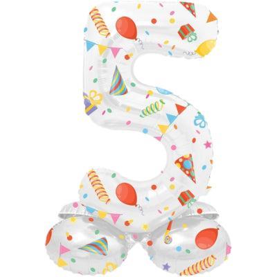 Folat folieballon staand 5 joyful party 41 cm | 20 stuks Folat folieballon staand 5 joyful party 41 cm | 20 stuks