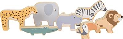 Small Foot - houten safaridieren balansspel, 7dlg.