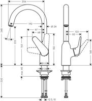 Hansgrohe Focus M42 ééngreeps keukenmengkraan 220, chroom - thumbnail