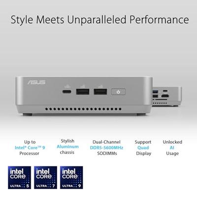 Asus Barebone NUC 14 Pro+ RNUC14RVSU700002I Intel® Core™ Ultra 7 155H 4.8 GHz Intel ARC Graphics 90AR0051-M000A0 - thumbnail