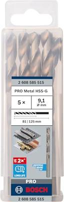 Bosch Accessoires Metaalboren HSS-G, Standard 9,1 x 81 x 125 mm 5st - 2608585515 Bosch Accessoires Metaalboren HSS-G, Standard 9,1 x 81 x 125 mm 5st - 2608585515