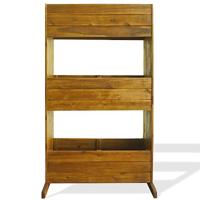 VidaXL Plantenbak verhoogd 3-laags massief acaciahout - thumbnail